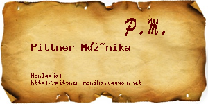 Pittner Mónika névjegykártya